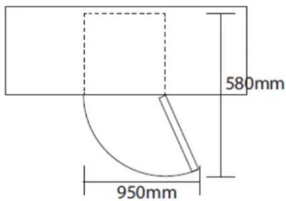 CANDY CCOUS 5144IWH - Platzbedarf - 1