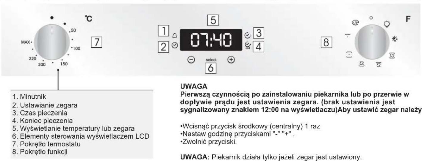 CANDY FCXP625WXL - Opis wyświetlacza (w pełni dotykowy, piekarnik dwukomorowy) - 1