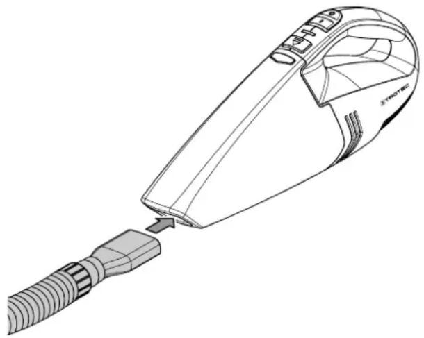 TROTEC VC 10 E - Utilisation du tuyau de rallonge - 1