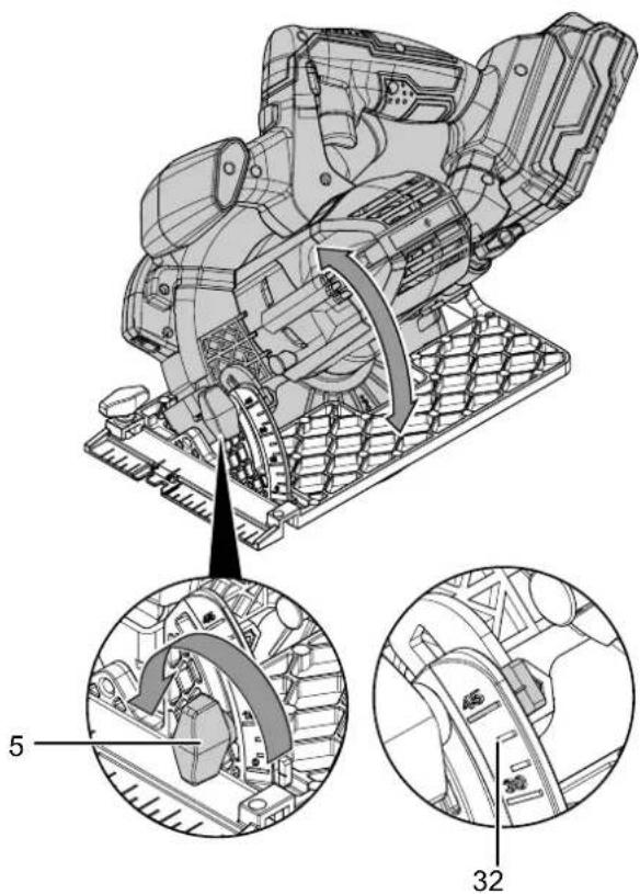 TROTEC PCSS 1020V - Réglage de l'angle de coupe - 2