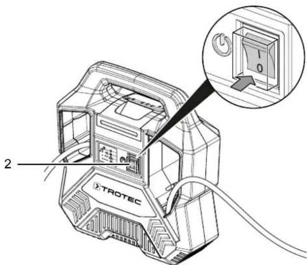 TROTEC PCPS 101100 - Arrêt du compresseur - 1