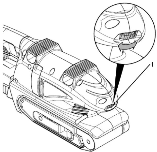 TROTEC PBSS 10600 - Réglage de la vitesse de la bande - 1