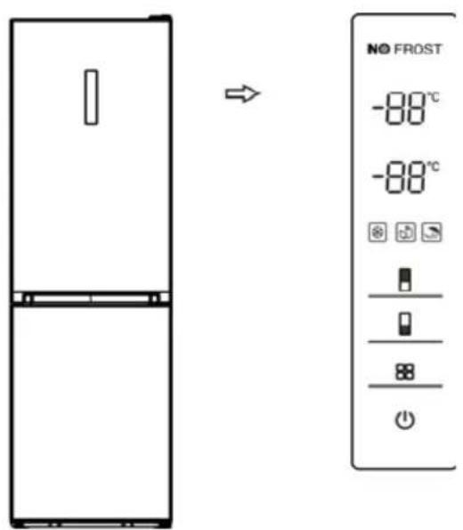 HISENSE RB400N4FC2 - Pannello del display sulla porta - 1