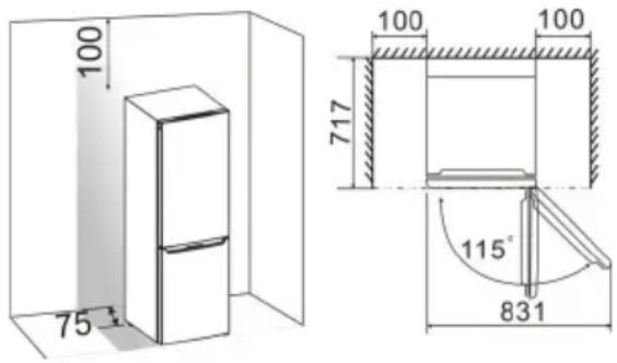 HISENSE RB400N4FC2 - Belüftung des Gerätes - 2