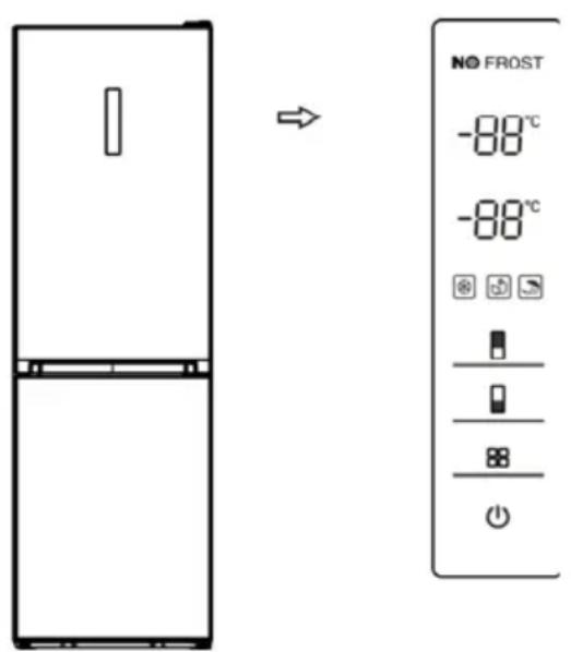 HISENSE RB400N4FC2 - Panel de visualización de la puerta - 1