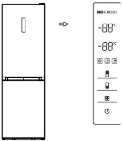 HISENSE RB400N4FC2 - Display paneel op de deur - 1