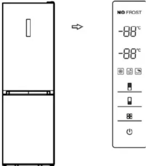 HISENSE RB400N4FC2 - Panneau d'affichage de la porte - 1