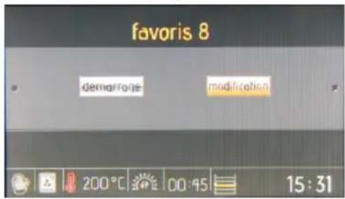 VALBERG VAL FMI 65C VXVT - Sur l'écran Démarrage / modification - 1