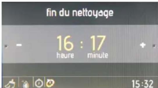 VALBERG VAL FMI 65C VXVT - Heure de fin de nettoyage ; - 1