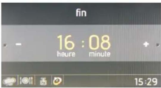 VALBERG VAL FMI 65C VXVT - Heure de fin de cuisson ; - 1