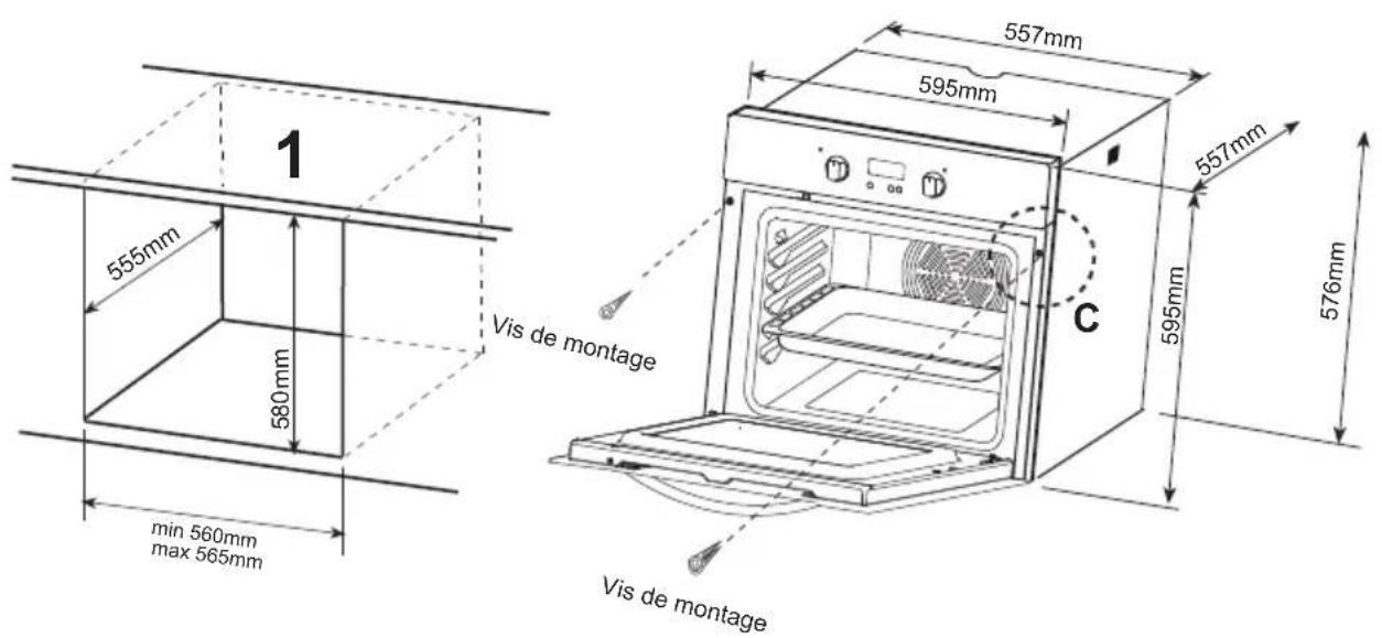 VALBERG VAL FM 65P XVT - INSTALLATION DU FOUR ENCASTRABLE - 1