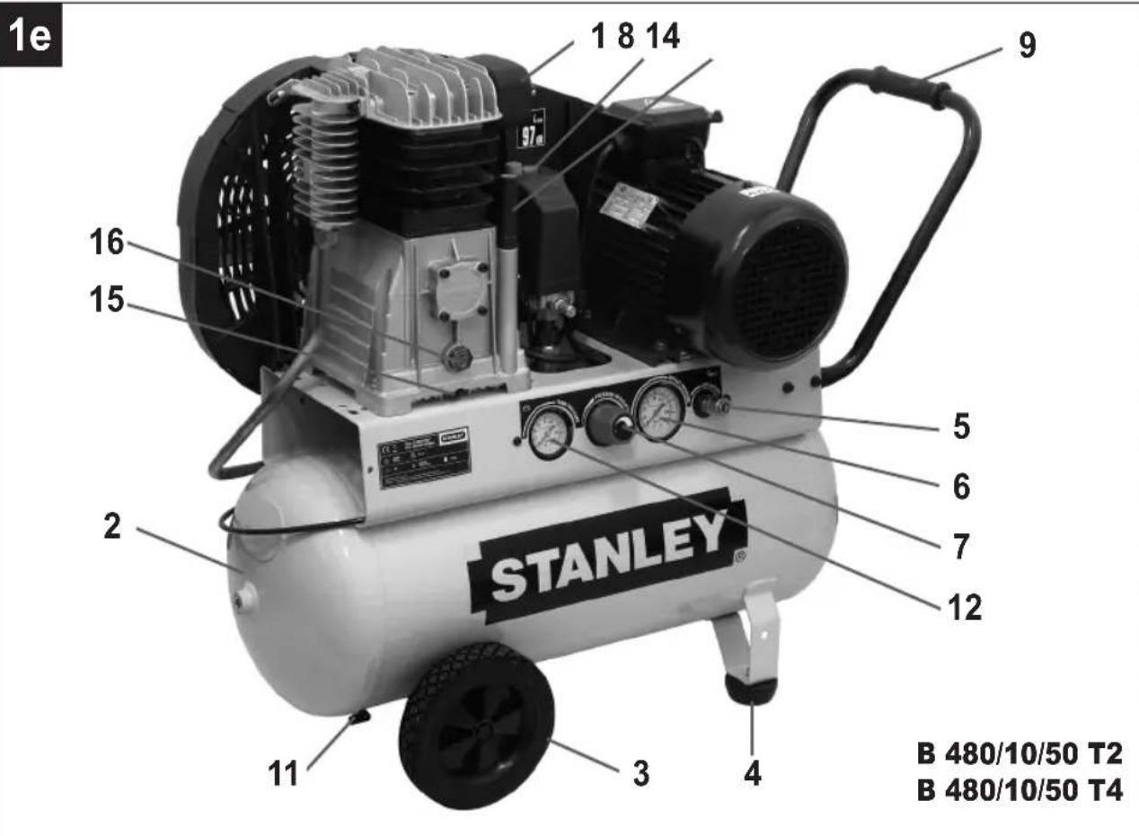 STANLEY B 4801050 T2 - Belt Driven Compressor - 11
