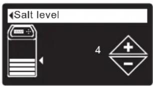Ecowater eVOLUTION Compact 100 - On two-tank Model 600 Power, you must manually enter the salt level number each time you add salt: - 3