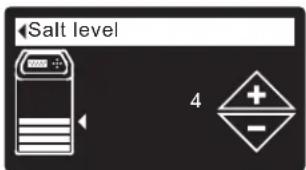 Ecowater eVOLUTION Boost 300 - On two-tank Model 600 Power, you must manually enter the salt level number each time you add salt: - 3