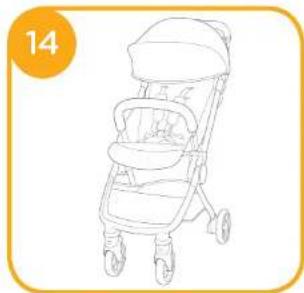 Joie Pact Lite DLX - IMPORTANT - KEEP THESE INSTRUCTIONS FOR FUTURE REFERENCE. Stroller Assembly - 14