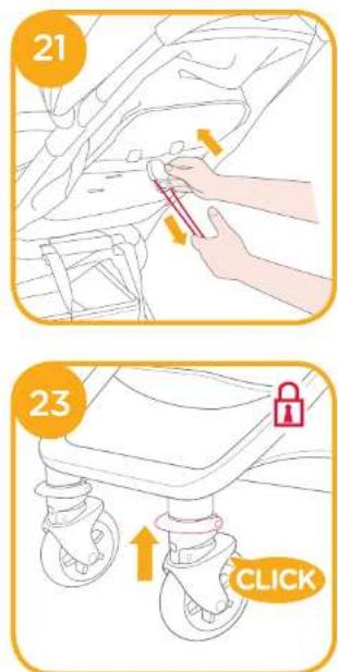 Joie Pact Lite DLX - IMPORTANT - KEEP THESE INSTRUCTIONS FOR FUTURE REFERENCE. Stroller Assembly - 20