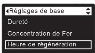 Ecowater eVOLUTION Boost 400 - RéGLAGE DE L'HEURE DE DEMARRAGE DE LA RÉGÉNÉRATION - 2