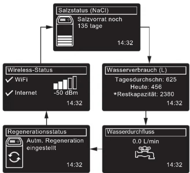 Ecowater eVOLUTION Power 500 - NORMALER BETRIEB / STATUSANZEIGEN - 1