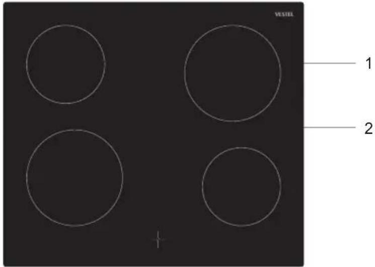 VESTEL VEK21016 - Keramische kookplaat - 1