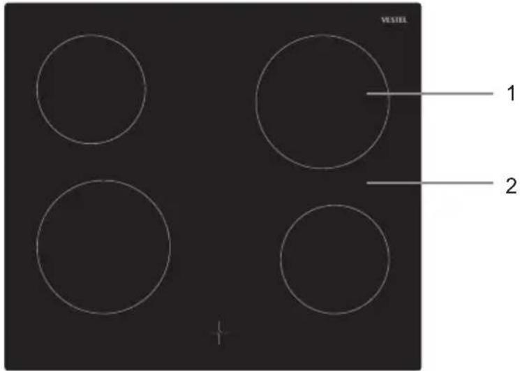 VESTEL VEH12016 - Vitroceramic hob - 1