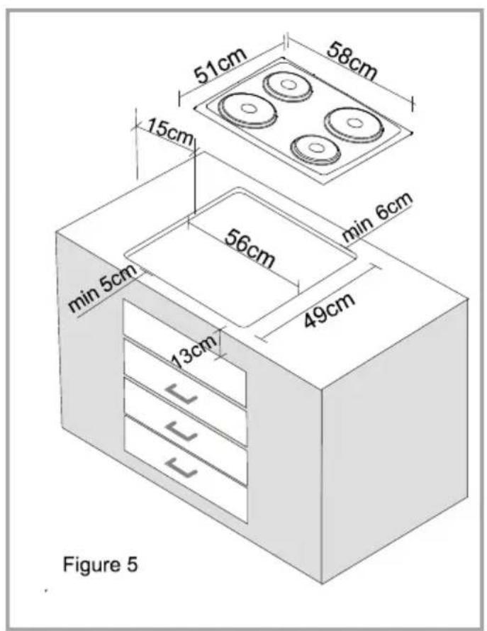 VESTEL VEH12016 - Het plaatsen van de inbouwkookplaat: - 2