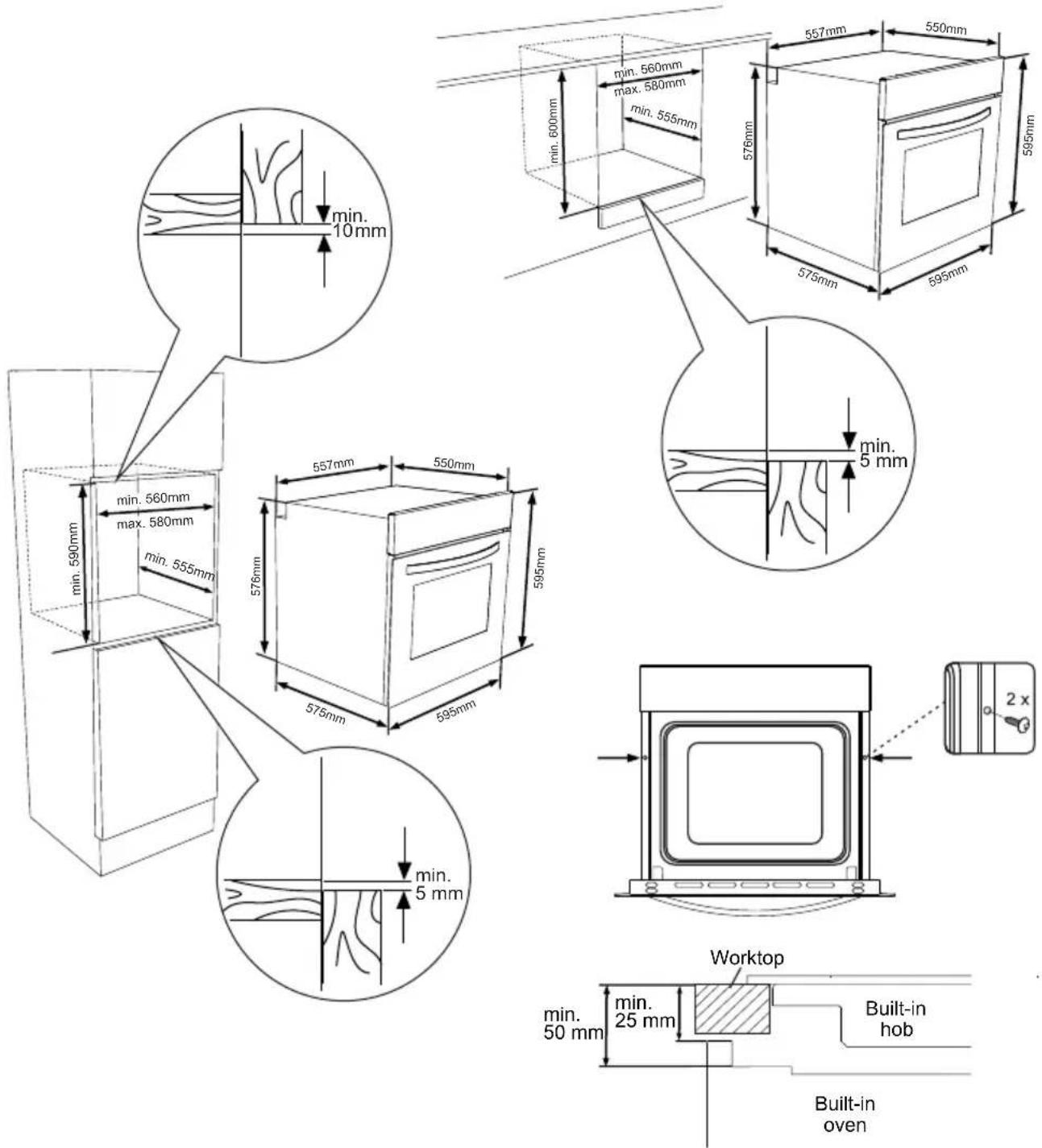 VESTEL VEB15026 - INSTALLATION OF BUILT-IN OVEN - 1