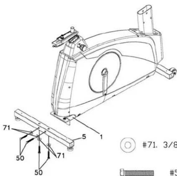TUNTURI Platinum Upright - Etape 1: Montage Du Tube Arriere Pour Les Pieds - 1