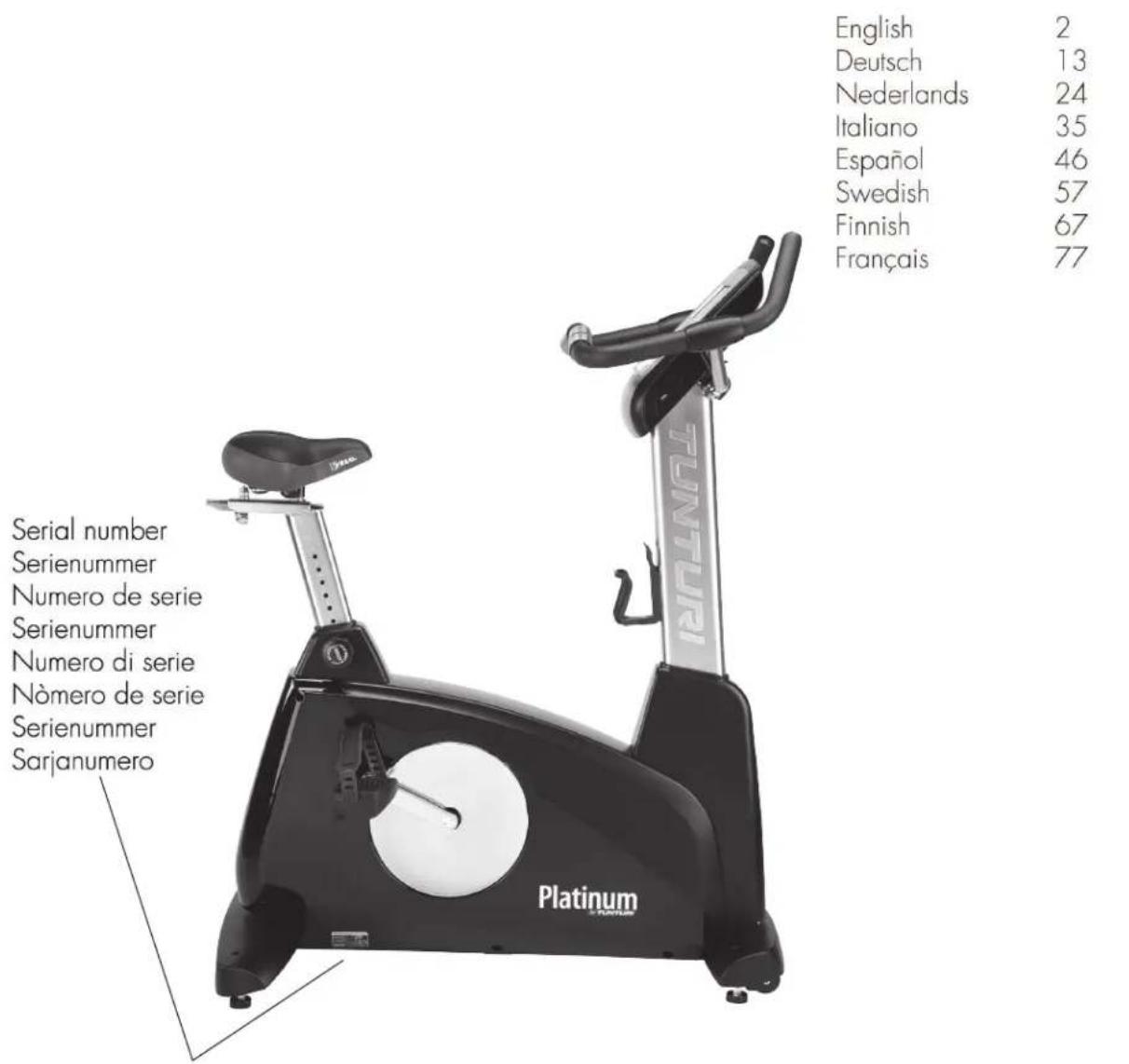 TUNTURI Platinum Upright - Upright Bike - 1