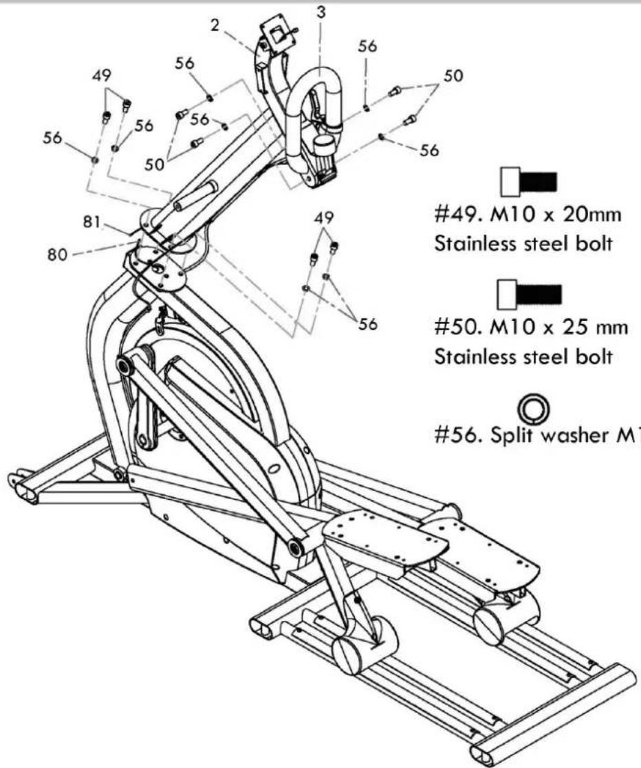 TUNTURI Platinum Cross Sprinter - Stap 1: Staande buis - 1