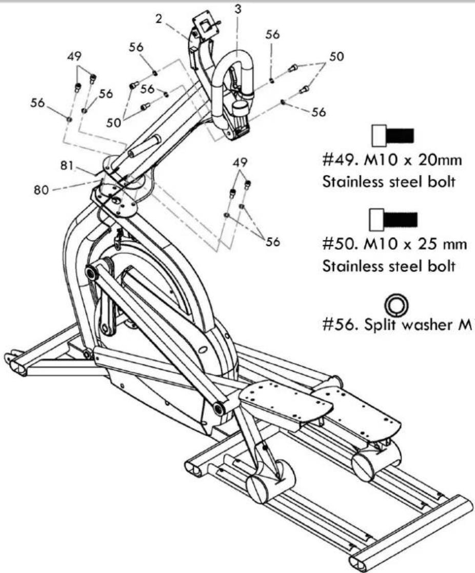 TUNTURI Platinum Cross Sprinter - Etape 1: Tube vertical - 1