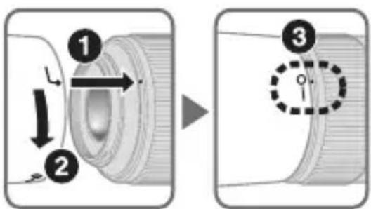 NIKON Nikkor AFS DX Micro NIKKOR 85mm f3.5G ED VR - Anbringen der Gegenlichtblende - 1