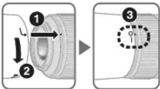 NIKON Nikkor AFS DX Micro NIKKOR 85mm f3.5G ED VR - Attaching the hood - 1