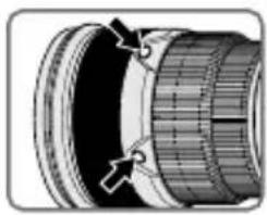 NIKON Nikkor AFS 300mm f2.8G ED VR II - ■ Scherpstelselectieknop en scherpstelknop (Zie p. 106 voor compatibele camera's.) - 2