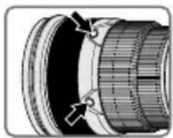 NIKON Nikkor AFS 300mm f2.8G ED VR II - ■ Prepínač režimov zaostrovania a tlačidlo na aktiváciu zaostrovania (na strane 148 sa nachádza zoznam kompatibilných fotoaparátov) - 2