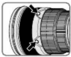 NIKON Nikkor AFS 300mm f2.8G ED VR II - ■ 포커스 조작 선택 스위치 및 포커스 조작 버튼(사용 가능한 카메라에 대해서는 p. 196를 참조하십시오.) - 2