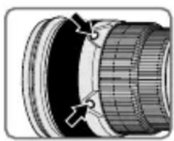 NIKON Nikkor AFS 300mm f2.8G ED VR II - ■ Fokus-Betriebswahlschalter und Fokus-Betriebstaste (Eine Liste kompatibler Kameras finden Sie auf S. 36.) - 2