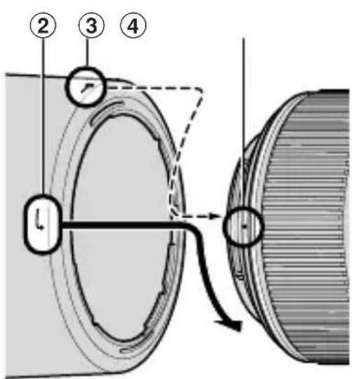 NIKON Nikkor AFS VR MicroNikkor 105mm f2.8G IFED - Fixation du parasoleil - 1