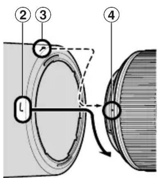 NIKON Nikkor AFS VR MicroNikkor 105mm f2.8G IFED - ■ Attaching the hood - 1