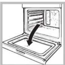 SCHOLTES SCHO 103E P (BK) - Para retirar a porta do forno com as dobradiças soft closing\*: - 1