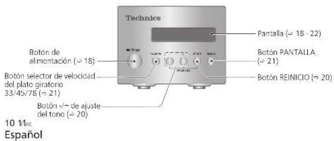TECHNICS SP10RE - Nombre de las piezas - 2