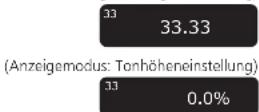 TECHNICS SP10RE - Wenthe Anzeigemodus "Tohnhoheneinstellung" ist - 2