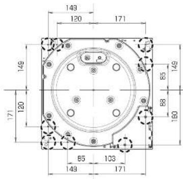 TECHNICS SP10RE - Lokalzie je wiktotow do mocowania obudowy - 2