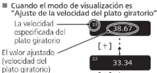 TECHNICS SP10RE - Pulse [-] o [+] en launidad de control para realizar el ajuste. - 1