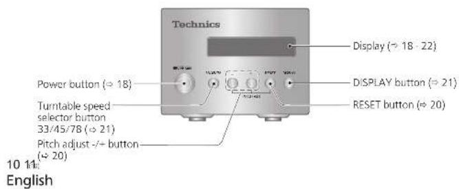 TECHNICS SP10RE - Parts Name - 2