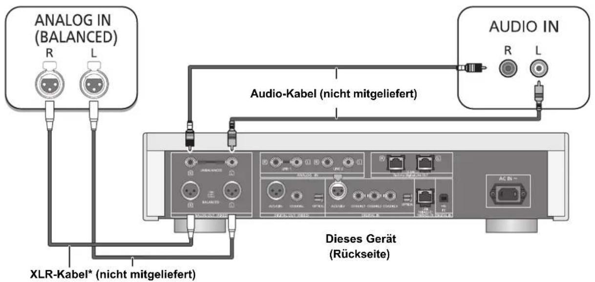 TECHNICS SUR1AE - Verbindung zu Analog-Audioeingangsgeräten - 1