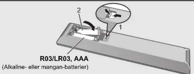 TECHNICS SUR1AE - ■ Brug af fjernbetjeningen - 1