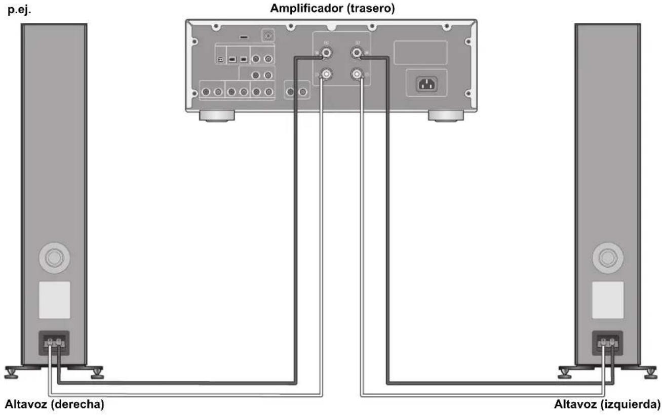 TECHNICS SBG90E - Conexión con un amplificador - 1