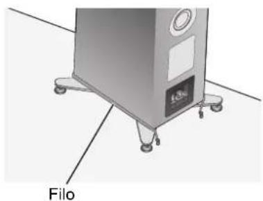 TECHNICS SBG90E - ■ Quando si fissano i diffusori ad una superficie orizzontale (pavimento, ecc.) - 1