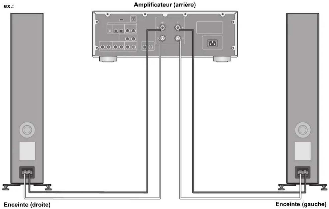 TECHNICS SBG90E - Raccordement d'un amplificateur - 1