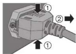 TECHNICS SUR1EB - Verkkokaapelin irrottaminen tastalaitteesta - 1